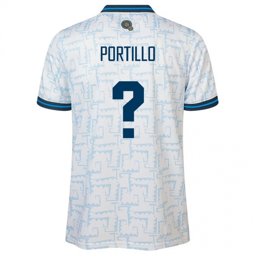 Vyrai Salvadoras Cristian Portillo #0 Baltas Išvykos Marškinėliai 24-26 T-Shirt