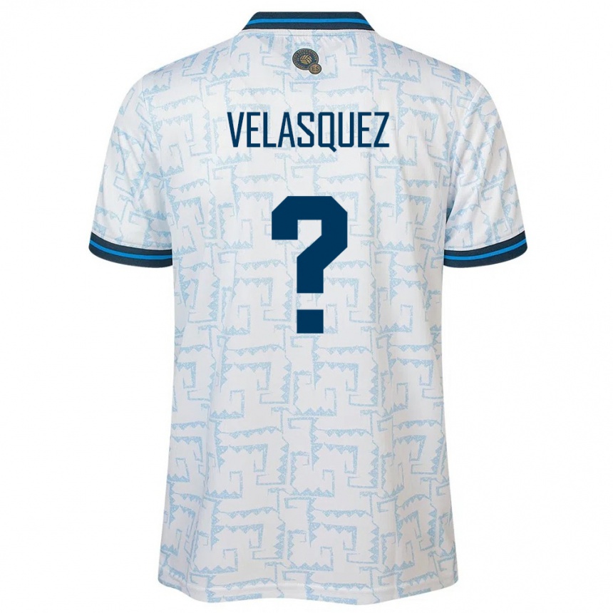 Vyrai Salvadoras Jorge Velasquez #0 Baltas Išvykos Marškinėliai 24-26 T-Shirt