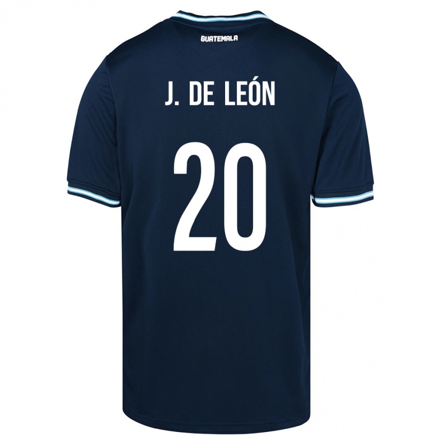 Vyrai Gvatemala Jorge De León #20 Mėlyna Išvykos Marškinėliai 24-26 T-Shirt