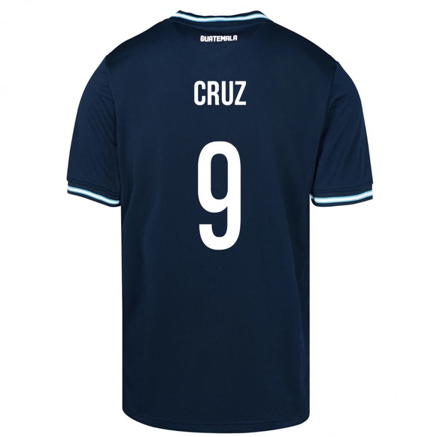 Vyrai Gvatemala Celsa Cruz #9 Mėlyna Išvykos Marškinėliai 24-26 T-Shirt