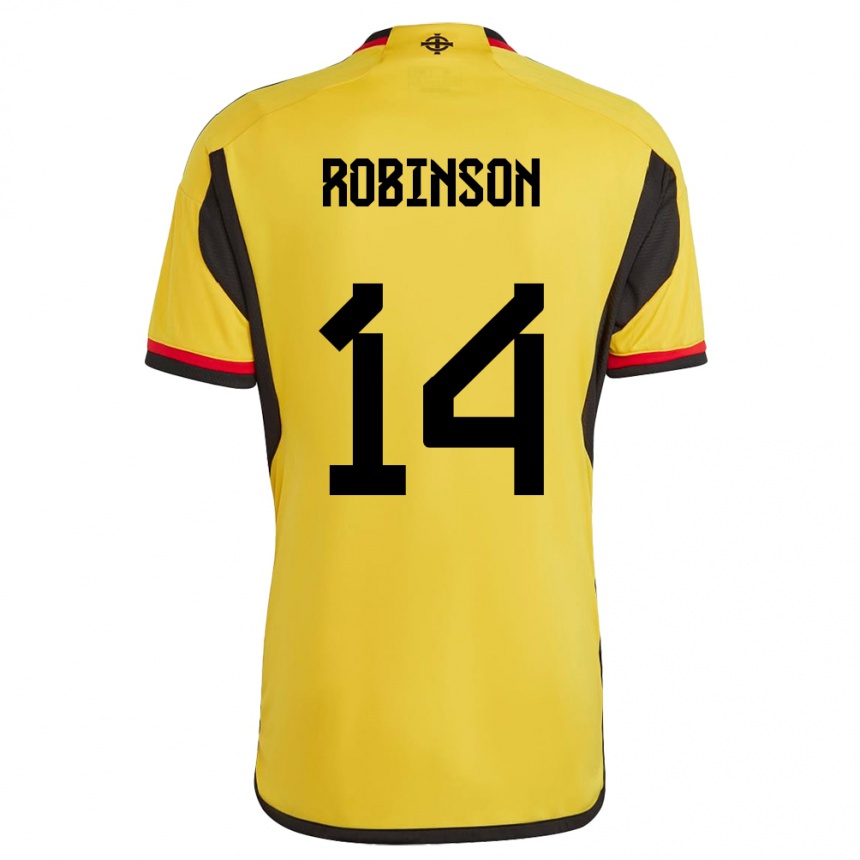 Vyrai Šiaurės Airija Darren Robinson #14 Baltas Išvykos Marškinėliai 24-26 T-Shirt