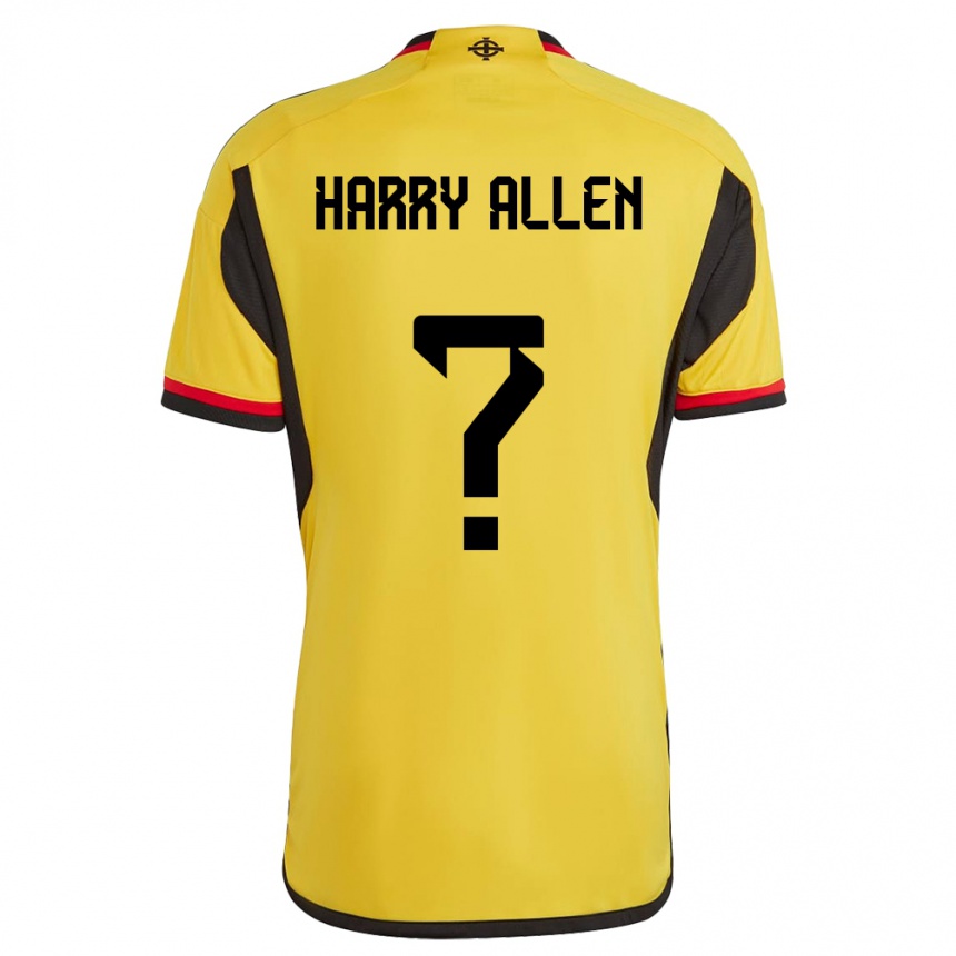 Vyrai Šiaurės Airija Harry Allen #0 Baltas Išvykos Marškinėliai 24-26 T-Shirt