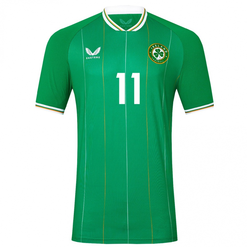 Moteriškas Airijos Sala James Mcclean #11 Žalias Namų Marškinėliai 24-26 T-Shirt