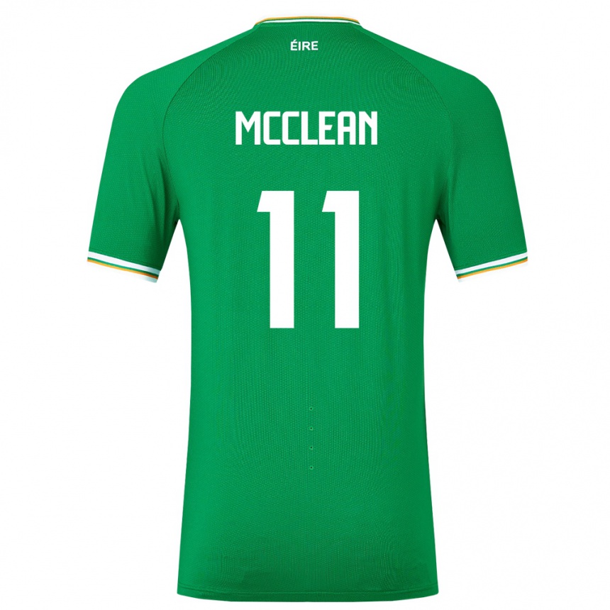 Moteriškas Airijos Sala James Mcclean #11 Žalias Namų Marškinėliai 24-26 T-Shirt