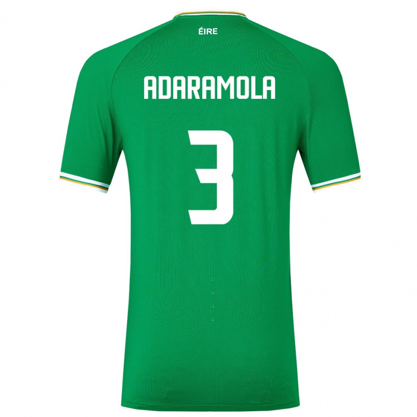 Moteriškas Airijos Sala Tayo Adaramola #3 Žalias Namų Marškinėliai 24-26 T-Shirt