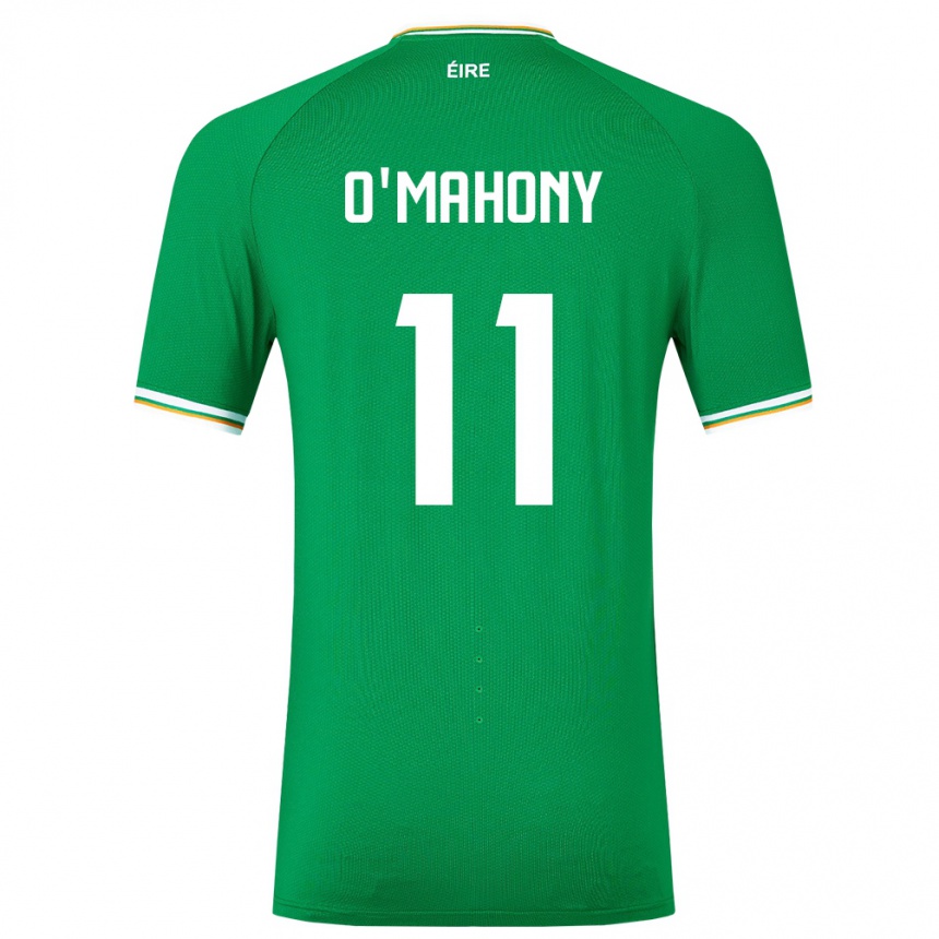 Moteriškas Airijos Sala Éabha O'mahony #11 Žalias Namų Marškinėliai 24-26 T-Shirt