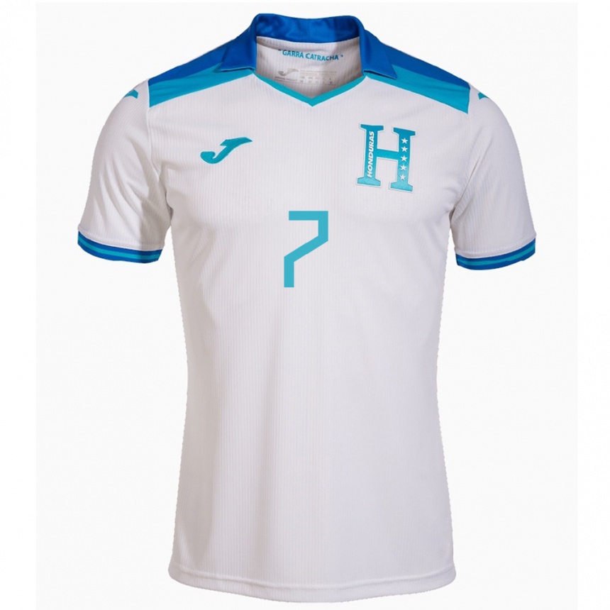 Moteriškas Hondūras José Pinto #7 Baltas Namų Marškinėliai 24-26 T-Shirt