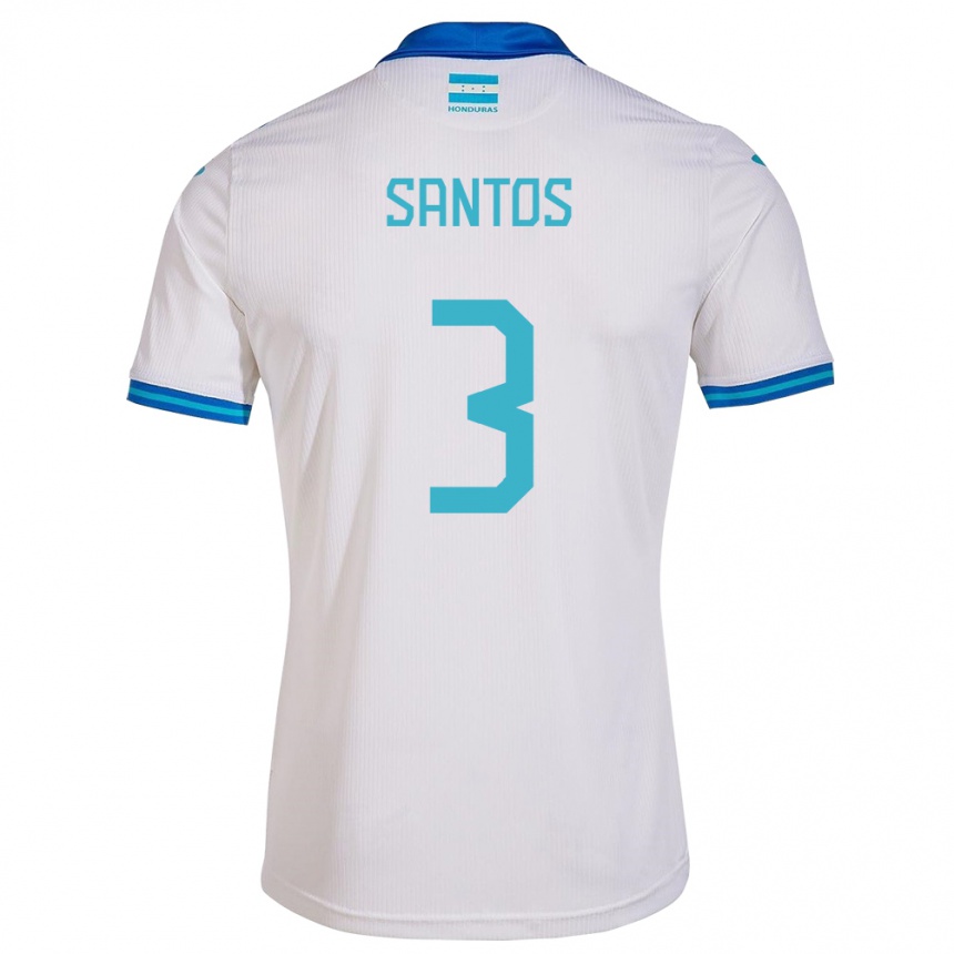 Moteriškas Hondūras Marcelo Santos #3 Baltas Namų Marškinėliai 24-26 T-Shirt