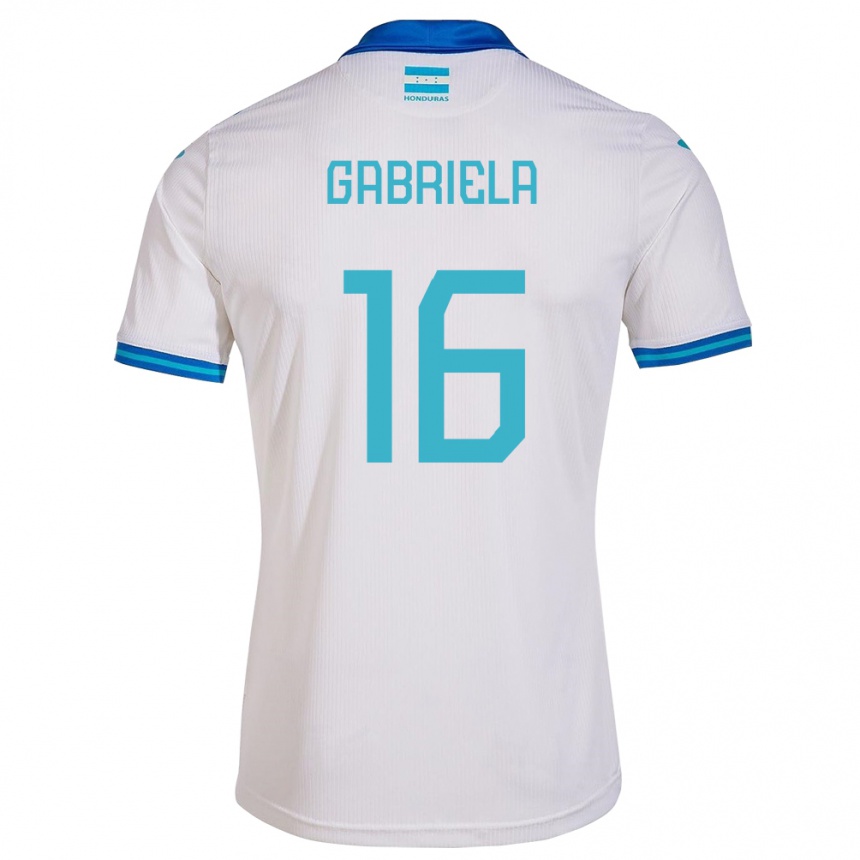 Moteriškas Hondūras Gabriela García #16 Baltas Namų Marškinėliai 24-26 T-Shirt