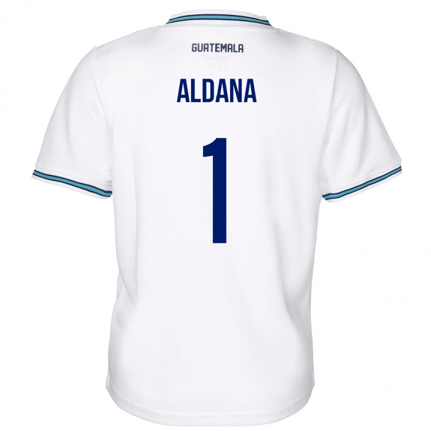 Moteriškas Gvatemala David Aldana #1 Baltas Namų Marškinėliai 24-26 T-Shirt