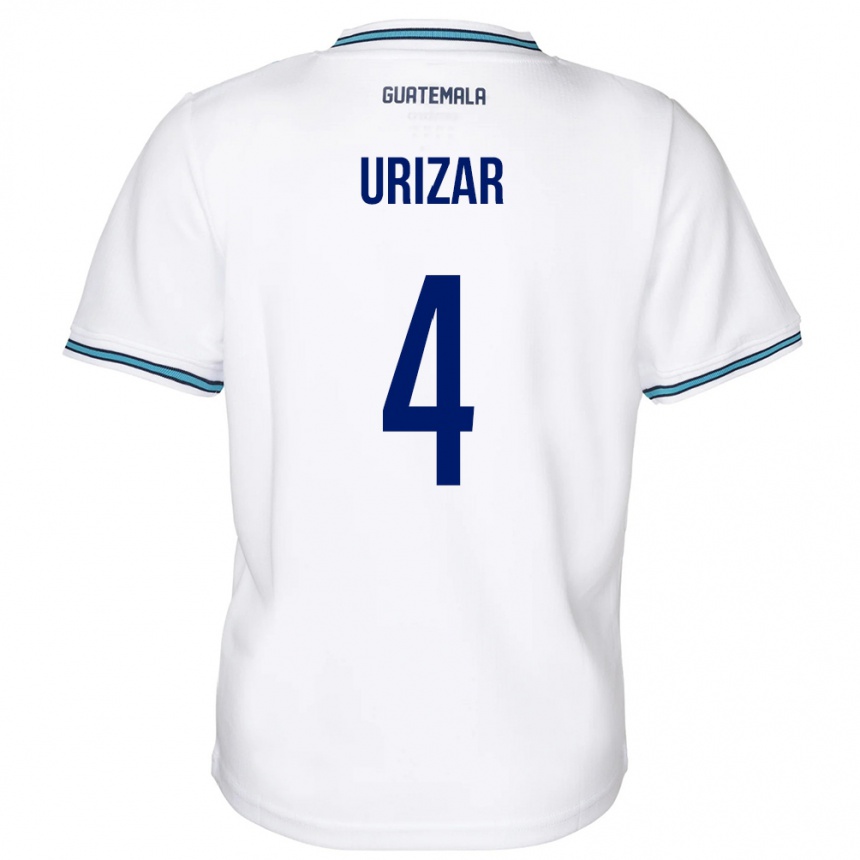 Moteriškas Gvatemala Jeshua Urizar #4 Baltas Namų Marškinėliai 24-26 T-Shirt