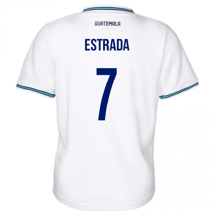 Moteriškas Gvatemala Javier Estrada #7 Baltas Namų Marškinėliai 24-26 T-Shirt