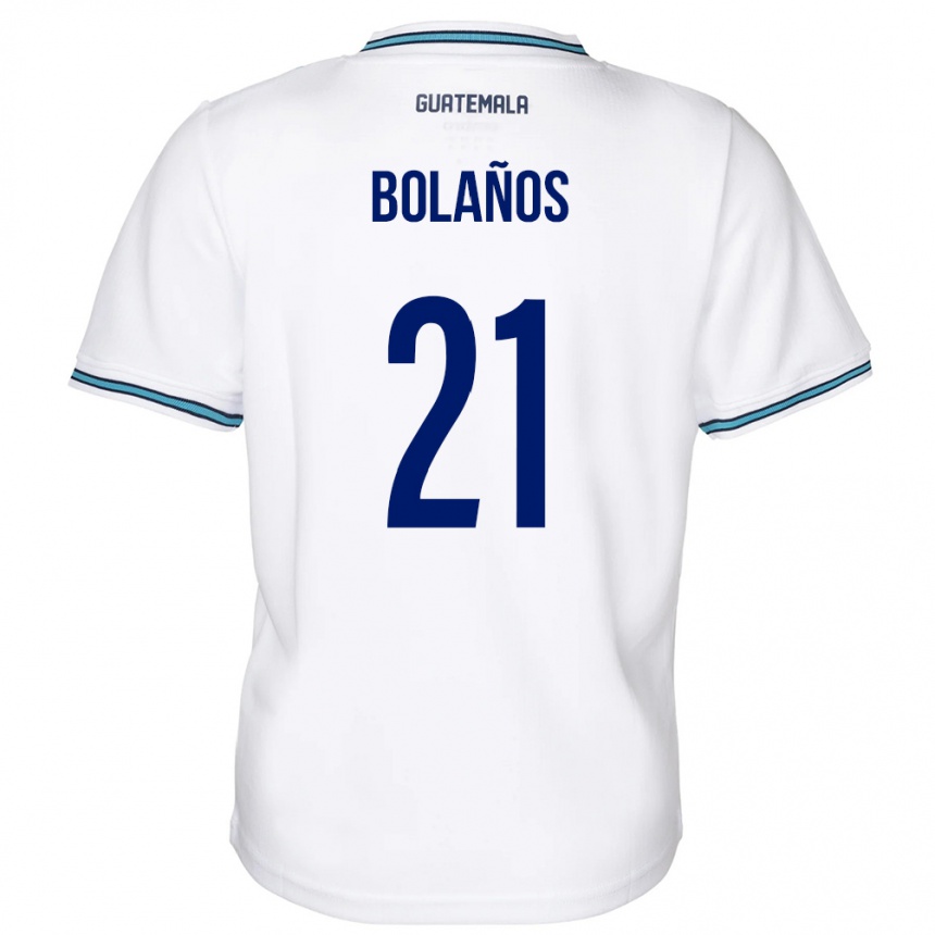 Moteriškas Gvatemala Diego Bolaños #21 Baltas Namų Marškinėliai 24-26 T-Shirt