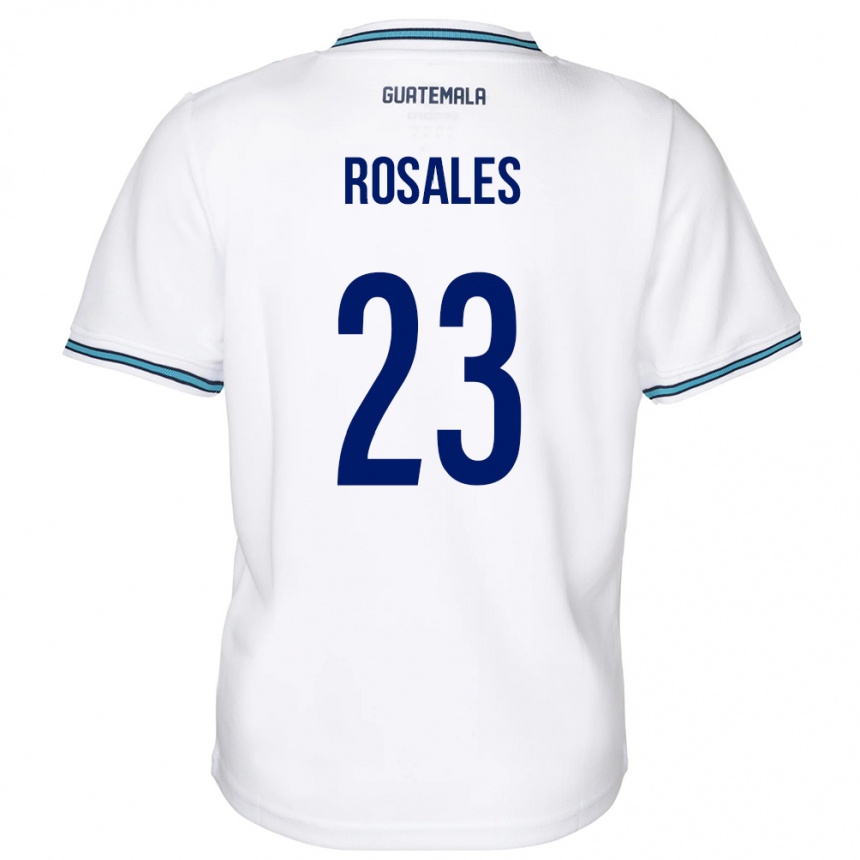 Moteriškas Gvatemala Yareni Rosales #23 Baltas Namų Marškinėliai 24-26 T-Shirt