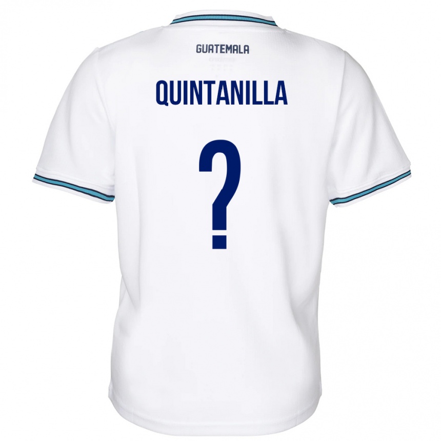 Moteriškas Gvatemala Anayelli Quintanilla #0 Baltas Namų Marškinėliai 24-26 T-Shirt