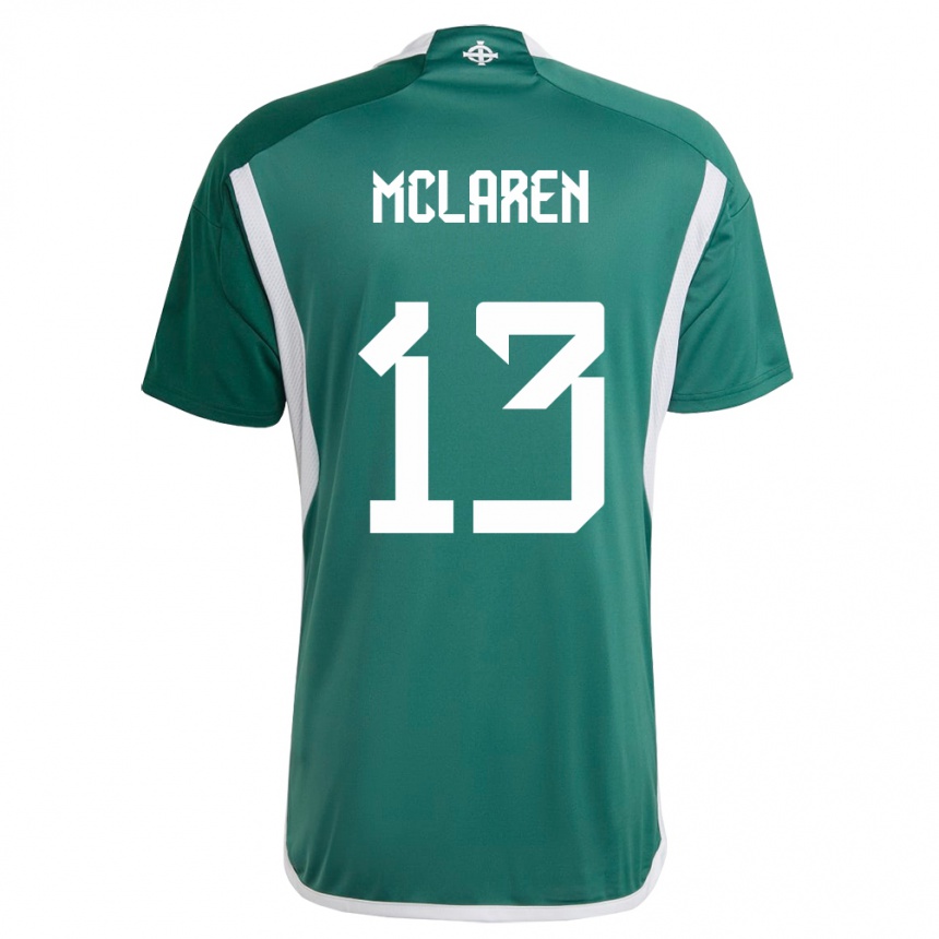 Moteriškas Šiaurės Airija Rachel Mclaren #13 Žalias Namų Marškinėliai 24-26 T-Shirt
