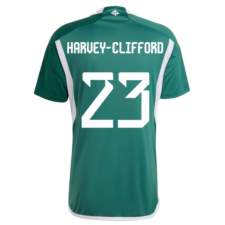 Moteriškas Šiaurės Airija Maddy Harvey-Clifford #23 Žalias Namų Marškinėliai 24-26 T-Shirt
