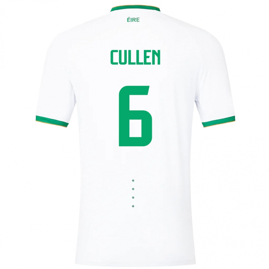 Moteriškas Airijos Sala Josh Cullen #6 Baltas Išvykos Marškinėliai 24-26 T-Shirt