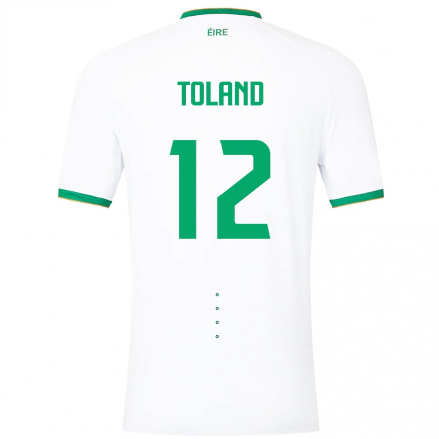 Moteriškas Airijos Sala Tyler Toland #12 Baltas Išvykos Marškinėliai 24-26 T-Shirt