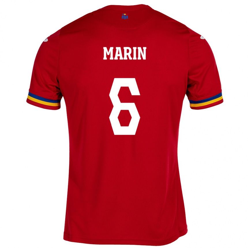 Moteriškas Rumunija Marius Marin #6 Raudona Išvykos Marškinėliai 24-26 T-Shirt