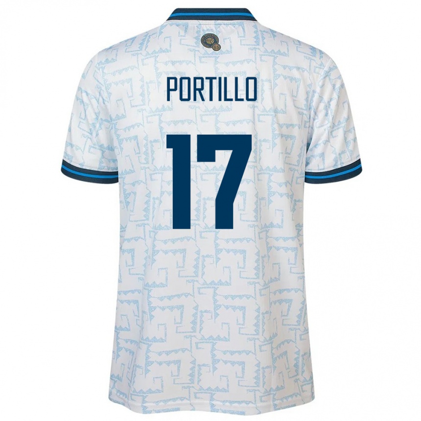 Moteriškas Salvadoras Anderson Portillo #17 Baltas Išvykos Marškinėliai 24-26 T-Shirt