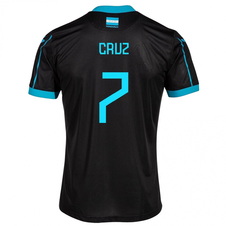 Moteriškas Hondūras Nixon Cruz #7 Juoda Išvykos Marškinėliai 24-26 T-Shirt