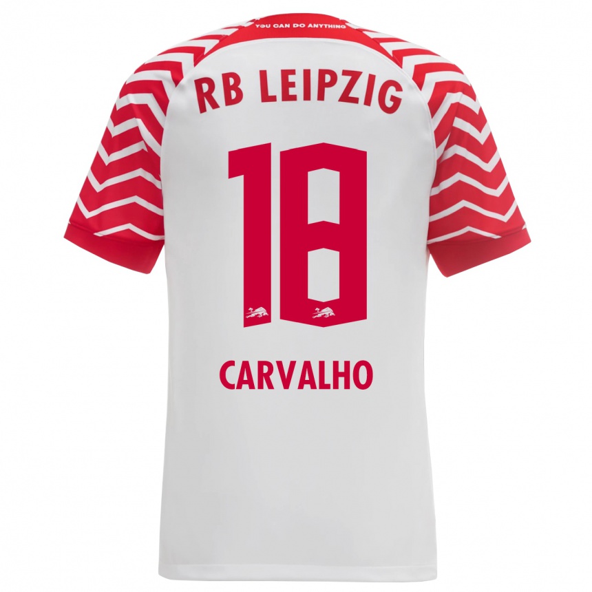 Vaikiškas Fabio Carvalho #18 Baltas Namų Marškinėliai 2023/24 T-Shirt