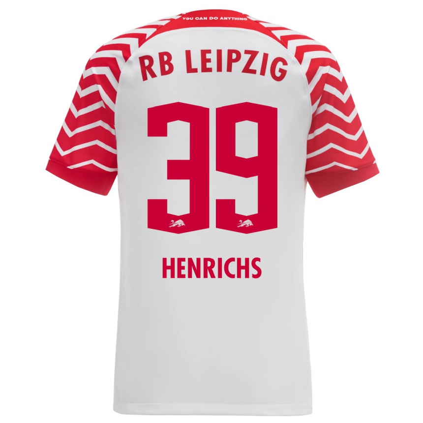 Vaikiškas Benjamin Henrichs #39 Baltas Namų Marškinėliai 2023/24 T-Shirt