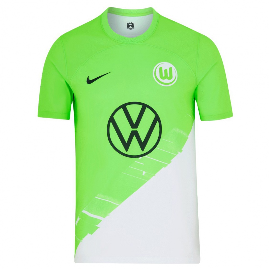 Vaikiškas Lukas Nmecha #10 Žalias Namų Marškinėliai 2023/24 T-Shirt