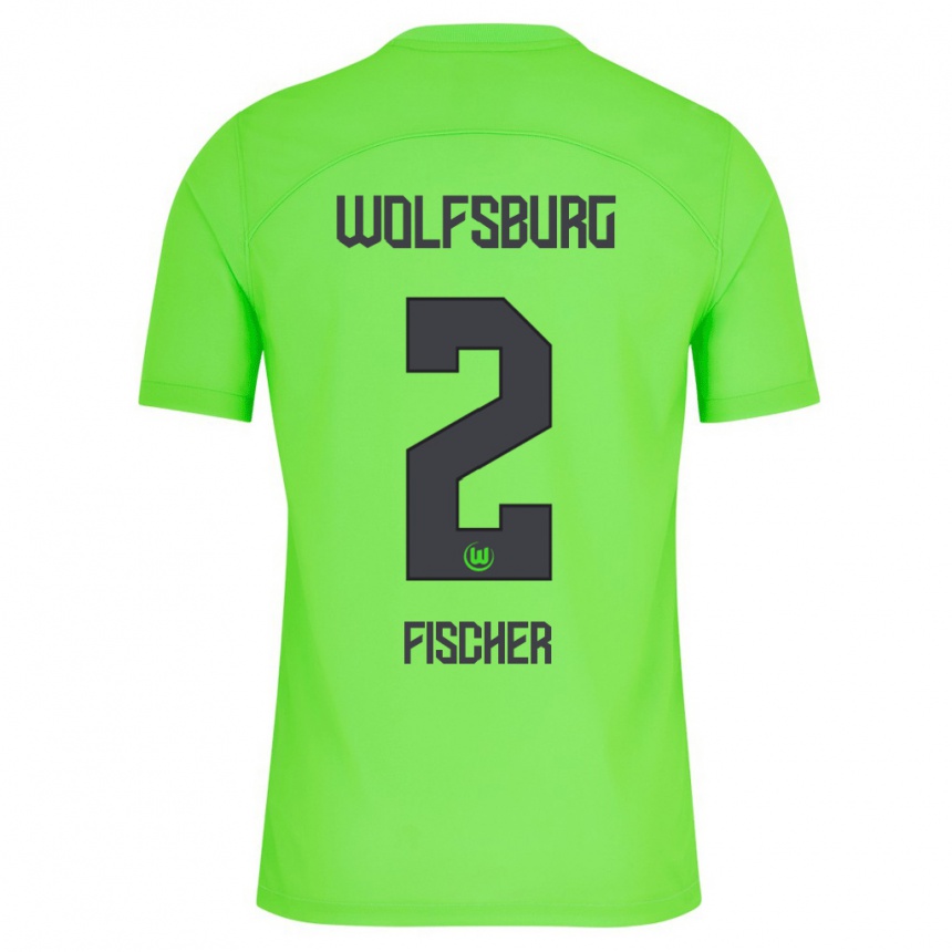 Vaikiškas Kilian Fischer #2 Žalias Namų Marškinėliai 2023/24 T-Shirt