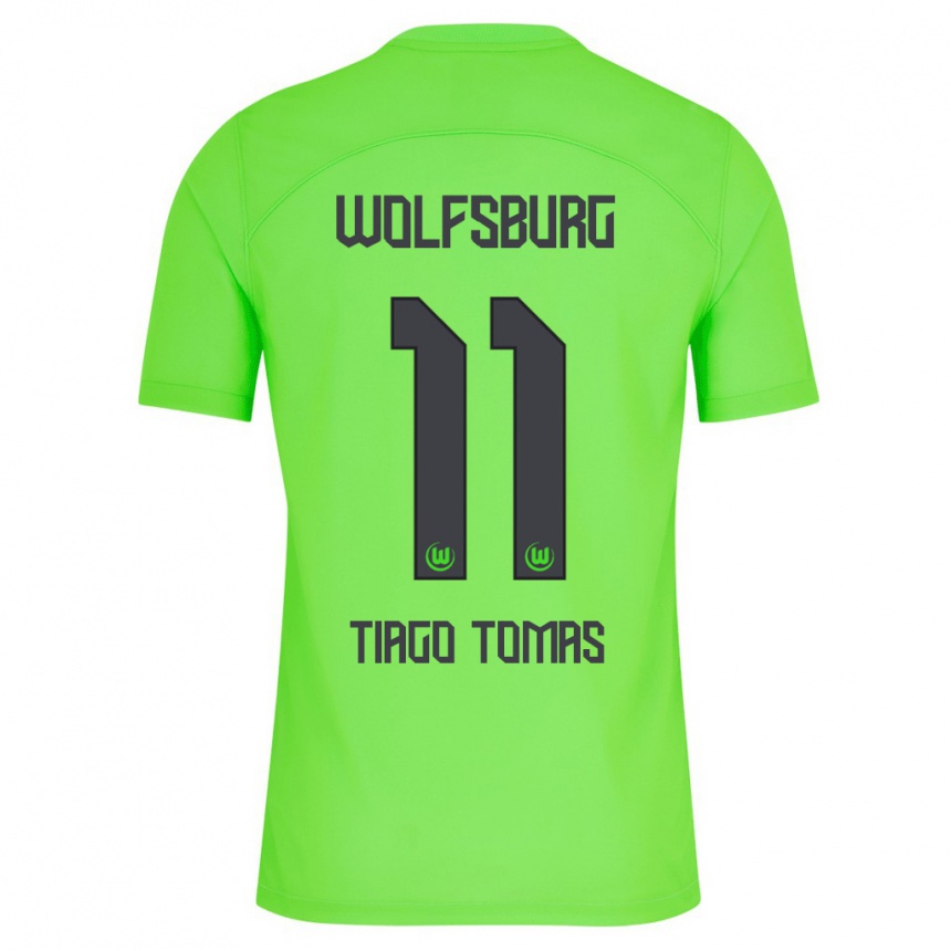 Vaikiškas Tiago Tomás #11 Žalias Namų Marškinėliai 2023/24 T-Shirt