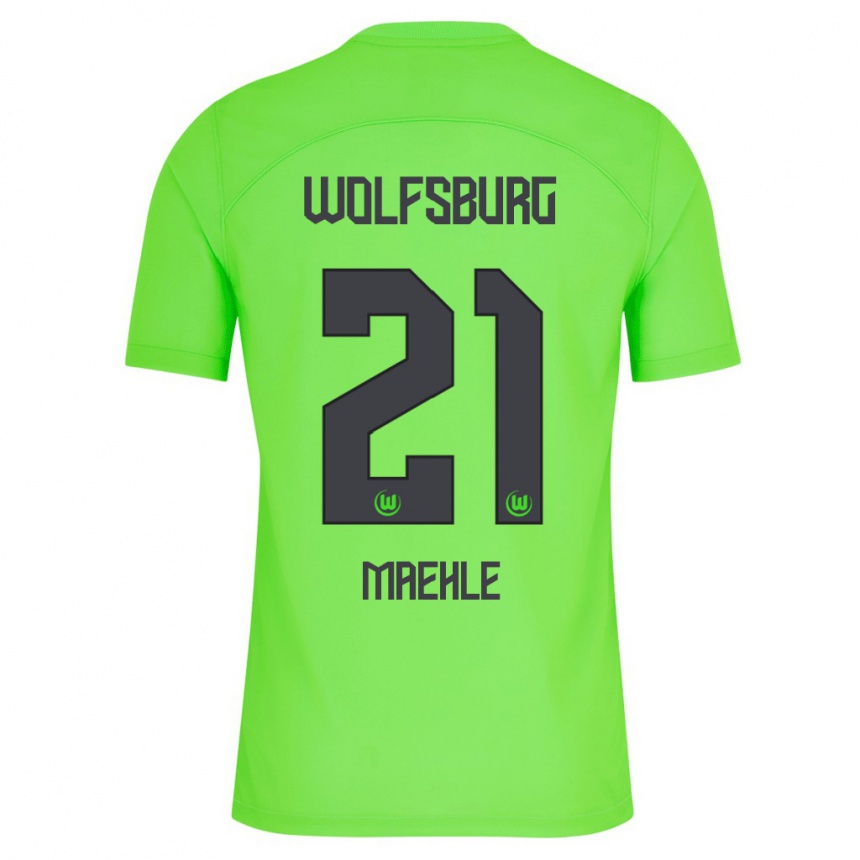 Vaikiškas Joakim Maehle #21 Žalias Namų Marškinėliai 2023/24 T-Shirt