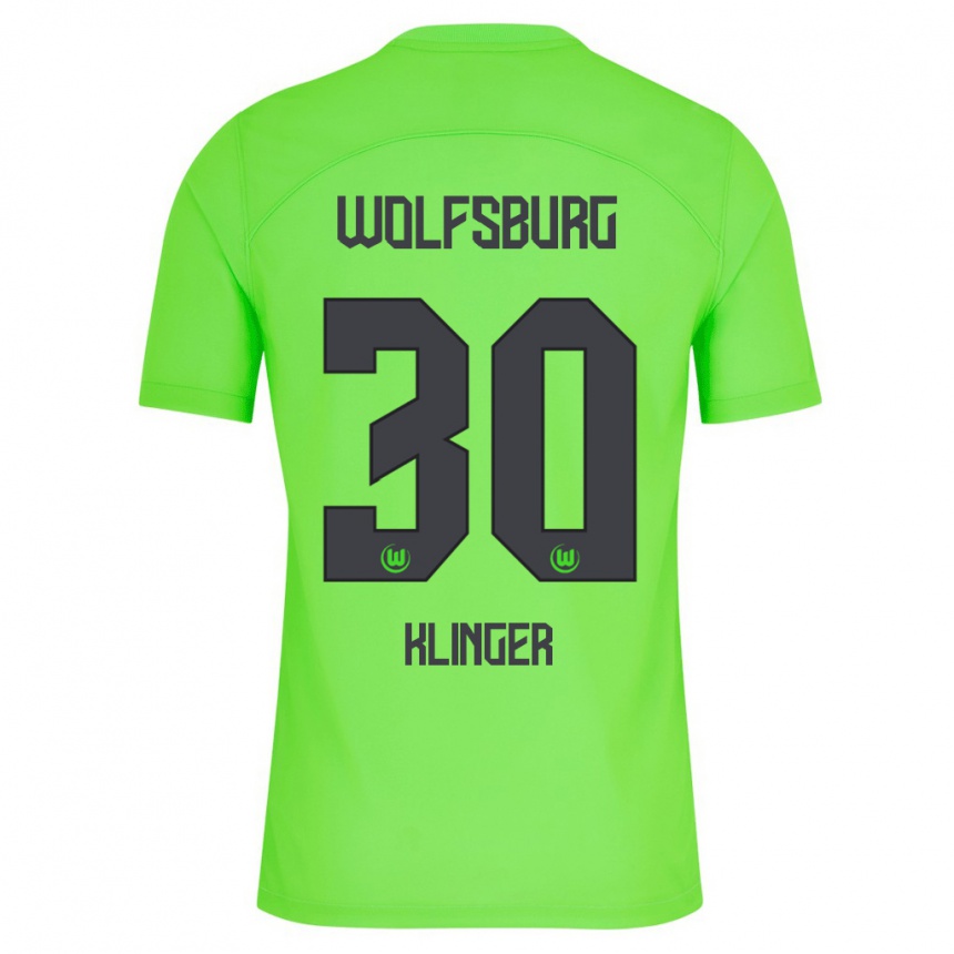 Vaikiškas Niklas Klinger #30 Žalias Namų Marškinėliai 2023/24 T-Shirt