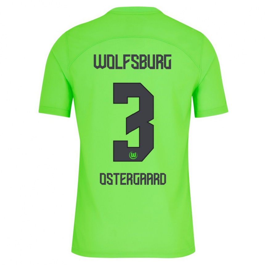 Vaikiškas Christian Östergaard #3 Žalias Namų Marškinėliai 2023/24 T-Shirt