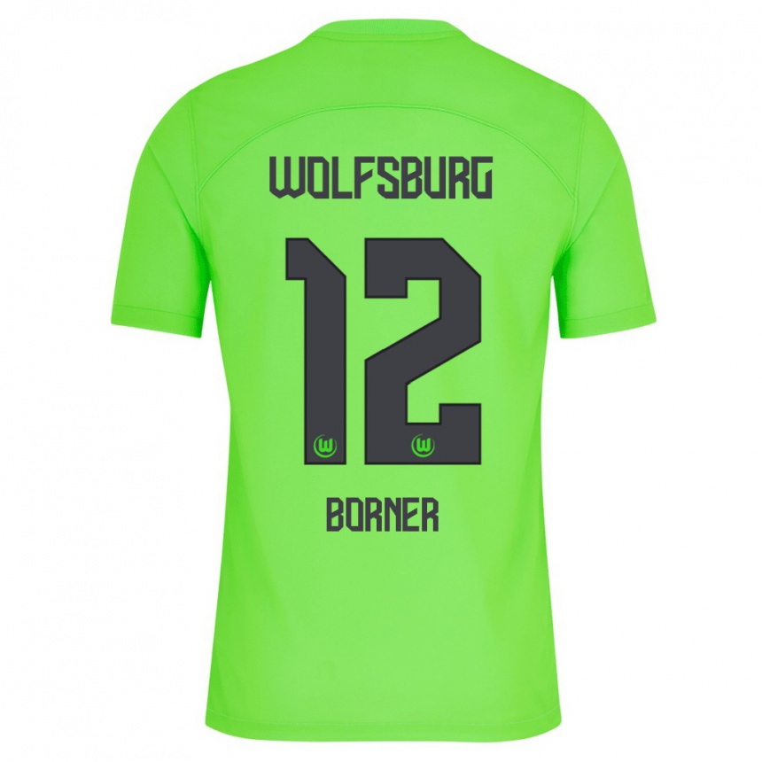 Vaikiškas Benedikt Börner #12 Žalias Namų Marškinėliai 2023/24 T-Shirt