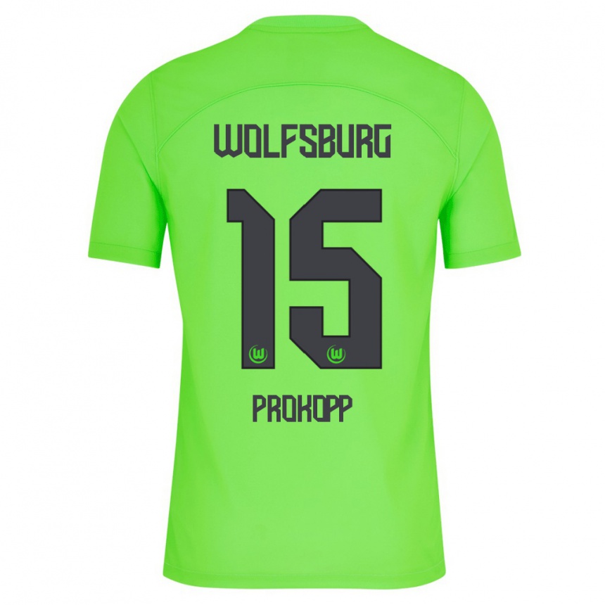 Vaikiškas Oskar Prokopp #15 Žalias Namų Marškinėliai 2023/24 T-Shirt