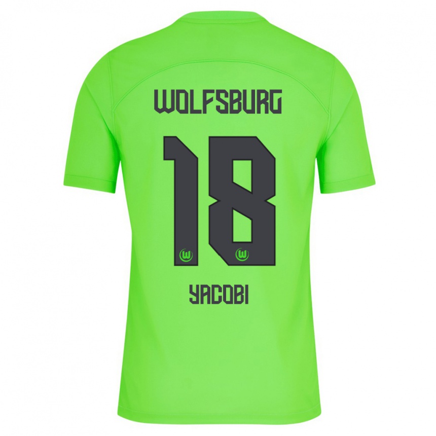 Vaikiškas Nilas Yacobi #18 Žalias Namų Marškinėliai 2023/24 T-Shirt