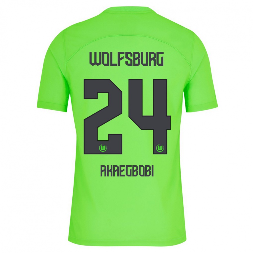 Vaikiškas Jonathan Akaegbobi #24 Žalias Namų Marškinėliai 2023/24 T-Shirt