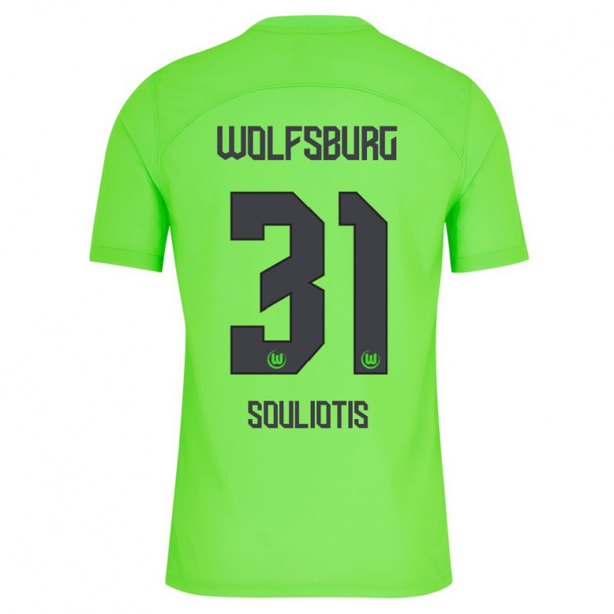 Vaikiškas Spyridon Souliotis #31 Žalias Namų Marškinėliai 2023/24 T-Shirt