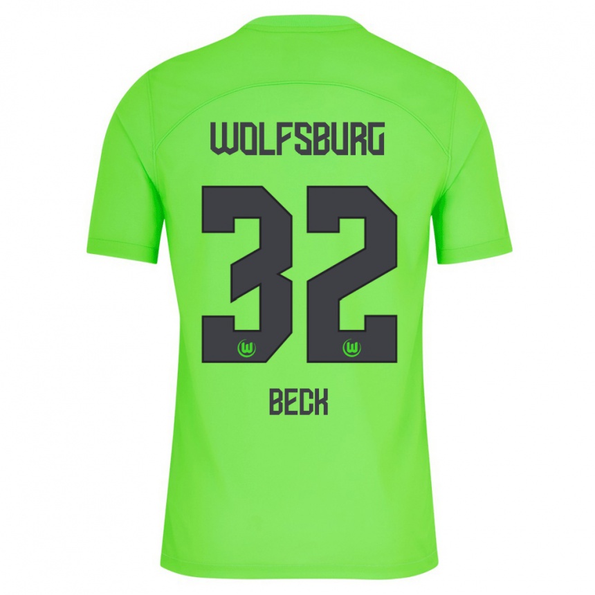 Vaikiškas Kiara Beck #32 Žalias Namų Marškinėliai 2023/24 T-Shirt