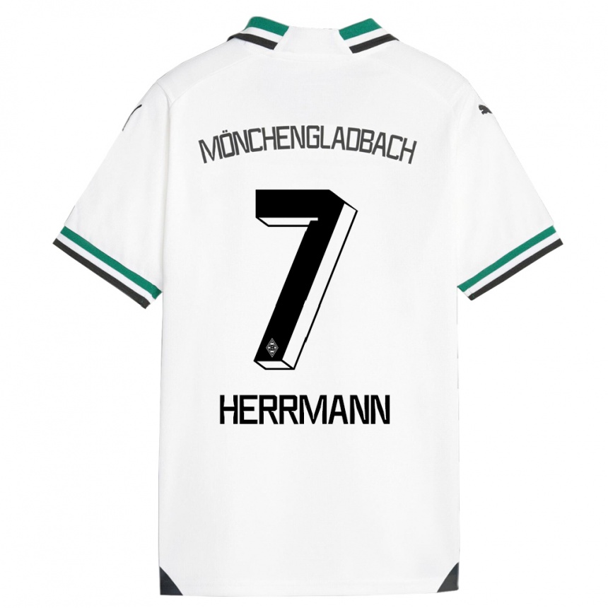 Vaikiškas Patrick Herrmann #7 Balta Žalia Namų Marškinėliai 2023/24 T-Shirt