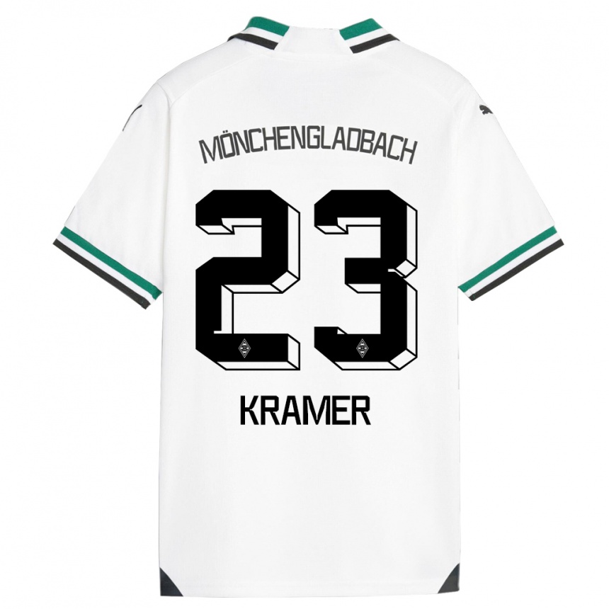 Vaikiškas Christoph Kramer #23 Balta Žalia Namų Marškinėliai 2023/24 T-Shirt