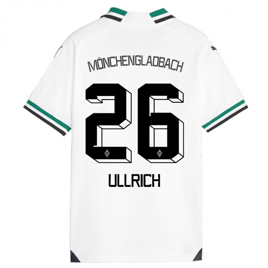 Vaikiškas Lukas Ullrich #26 Balta Žalia Namų Marškinėliai 2023/24 T-Shirt