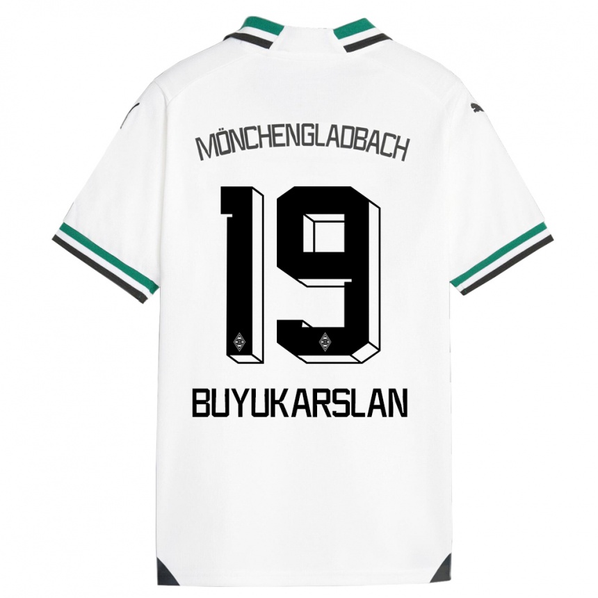 Vaikiškas Oguzcan Büyükarslan #19 Balta Žalia Namų Marškinėliai 2023/24 T-Shirt