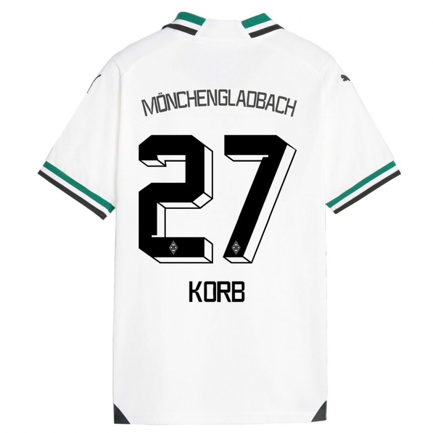 Vaikiškas Julian Korb #27 Balta Žalia Namų Marškinėliai 2023/24 T-Shirt