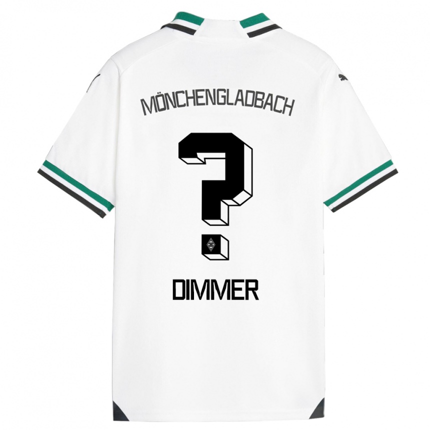 Vaikiškas Florian Dimmer #0 Balta Žalia Namų Marškinėliai 2023/24 T-Shirt