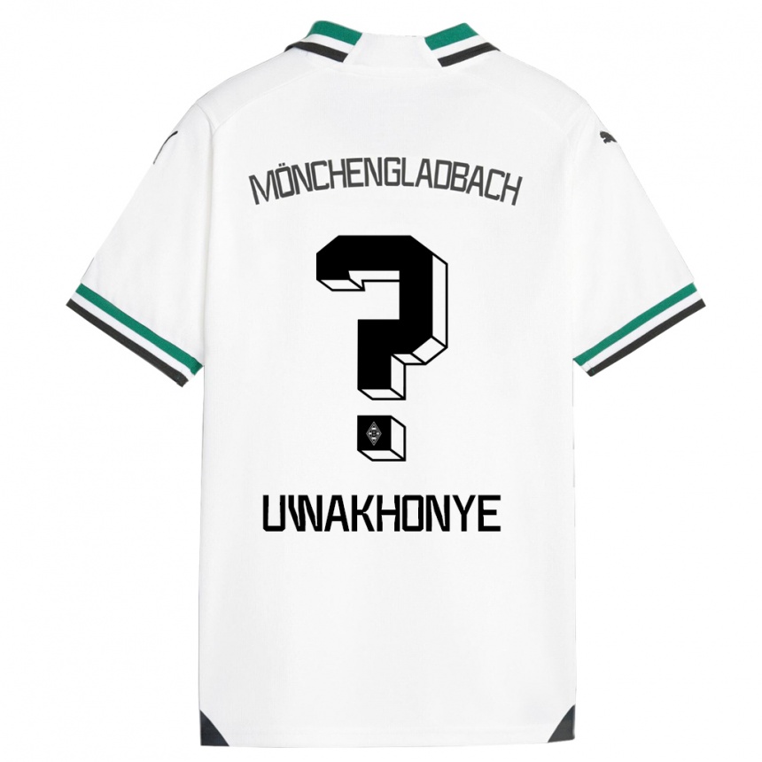 Vaikiškas Joshua Uwakhonye #0 Balta Žalia Namų Marškinėliai 2023/24 T-Shirt