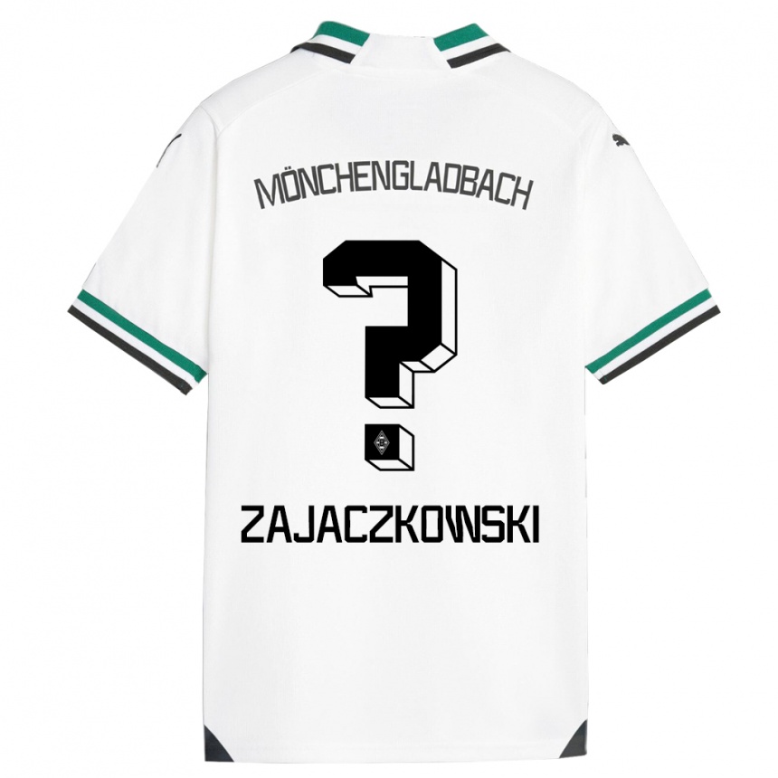 Vaikiškas Vincent Zajaczkowski #0 Balta Žalia Namų Marškinėliai 2023/24 T-Shirt