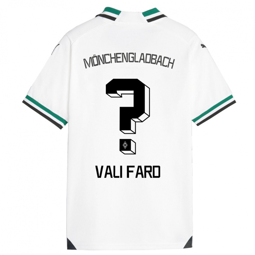 Vaikiškas Elias Vali Fard #0 Balta Žalia Namų Marškinėliai 2023/24 T-Shirt