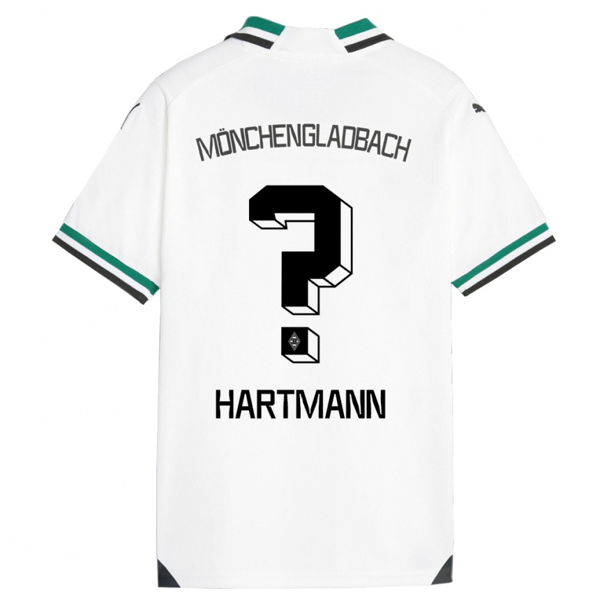 Vaikiškas Miguel Hartmann #0 Balta Žalia Namų Marškinėliai 2023/24 T-Shirt